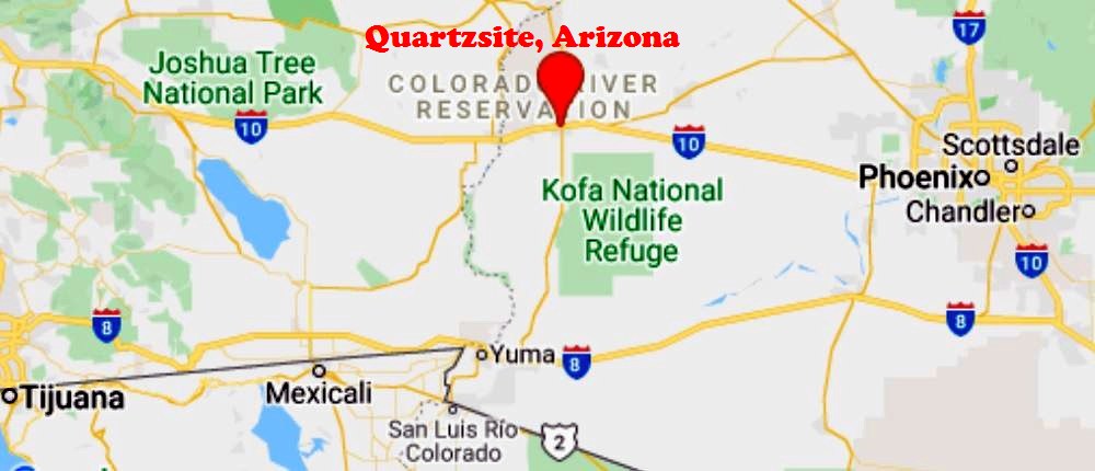 Quartzsite, AZ Map
